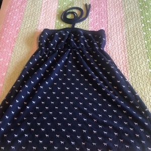 Navy strapless dress 👗